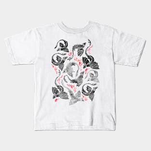 Dragon fire greys & blacks Kids T-Shirt